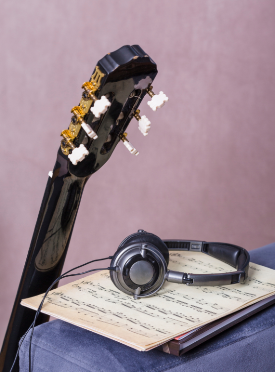 Students practicing music